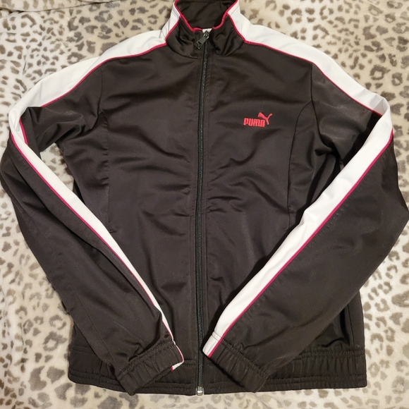 Puma Jackets & Blazers - Puma Black White Track Jacket Zip-Up Womens Small
